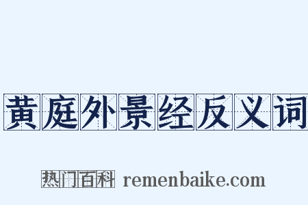 黄庭外景经反义词是什么意思的图片